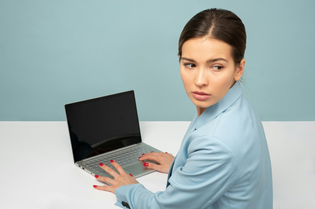 insurance agent with laptop